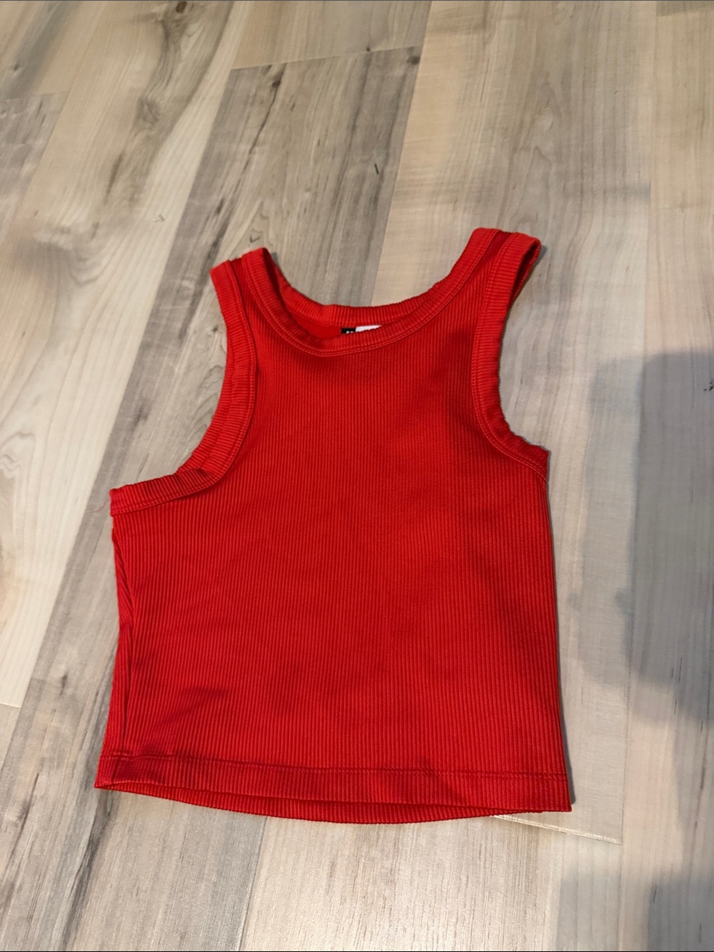 size XS Red H&M divided cropped cami